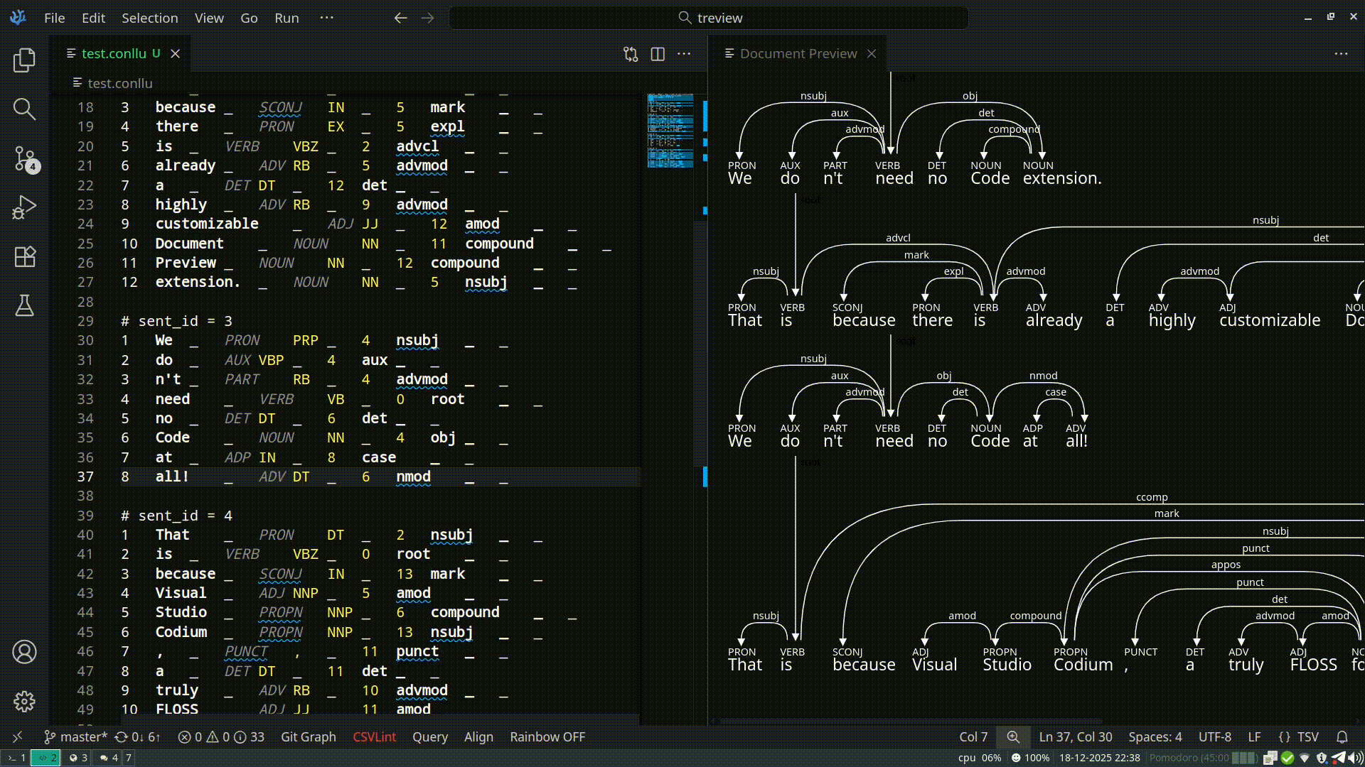 Live treview in VSCodium