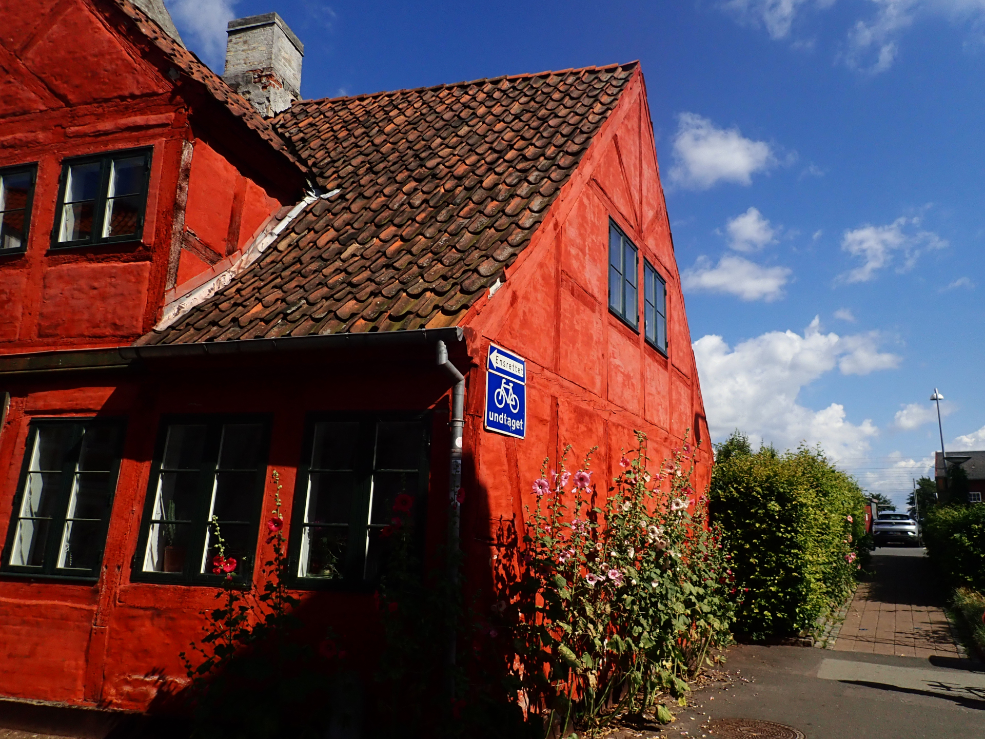 Red traditional house in Helsingør